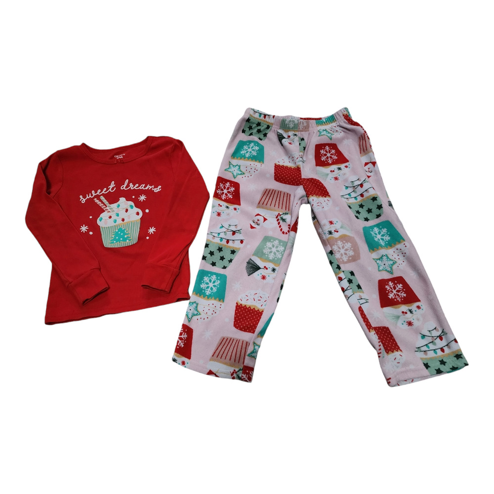 Carter's Girl 2pc Sweet Dreams Holiday Pajamas 4
